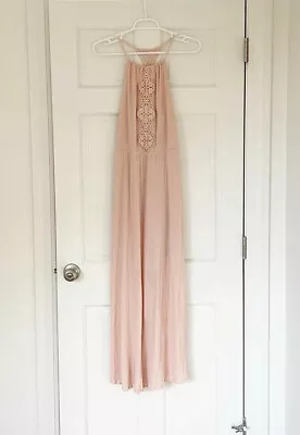 MOSSIMO SUPPLY CO. Maxi Dress Size M Blush Pink Long Crinkle Material Lined • $10