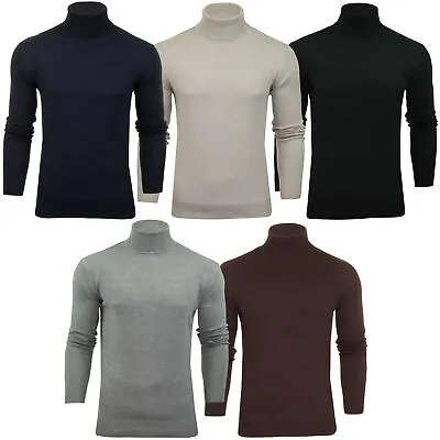 Brave Soul Mens Polo Roll Neck Jumper Hume • £11.99