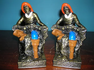 Antique Fisherman Mariner Bookends K&O Kronheim & Oldenbusch Original Paint 1930 • $155