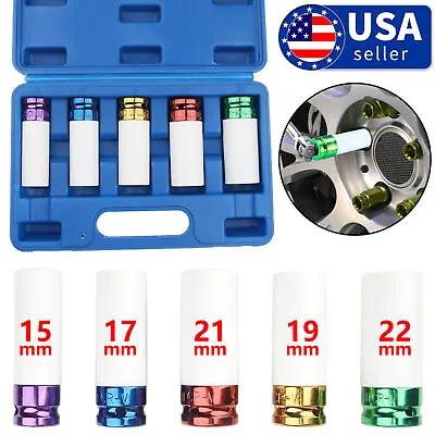 Lug Nut Socket Impact Socket Set Thin Wall Socket Wheel Protector Set 1/2  5Pcs • $18.99