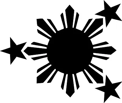 $2.74 • Buy Philippines Flag Vinyl Sticker Decal Sun And Stars - Choose Size & Color