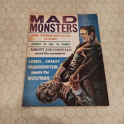 Mad Monsters Magazine #5 Charlton 1963 Three Stooges Frankenstein Wolfman • $20