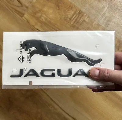 JAG Style Leaping Cat GLOSS BLACK Rear Boot Badge Emblem **free Postage** • £15.80