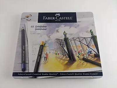 Faber Castell 48 Goldfaber Colored Pencil Set Tin Case For Artists Multicolored • $35.97