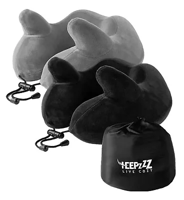 HEEPZZZ • Best Travel Neck Pillow • Comfortable Memory Foam • Washable Cover • $30