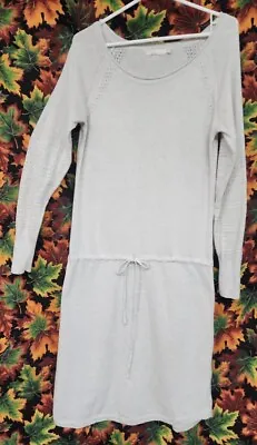 $29.99 • Buy Prana Size Small Cream 100% Organic Cotton Knit Sweater Dress Athleisure