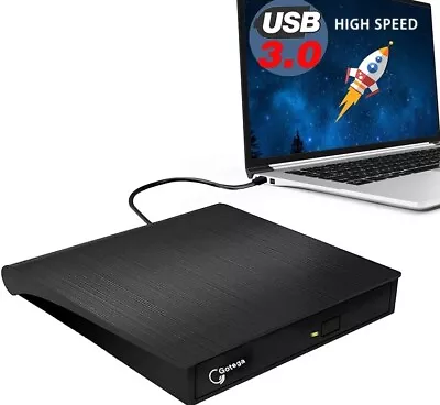 Gotega External Dvd Drive Usb 3.0 Portable +/-Rw  Dvd Player For Cd Rom Burner • $19.70