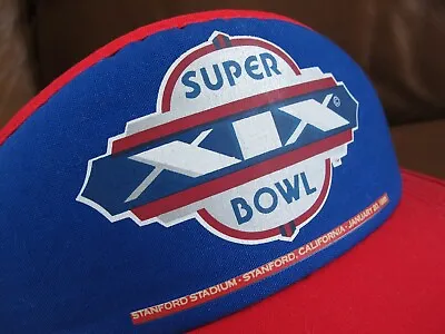 VTG Super Bowl XIX 1985 Blue & Red Visor Cap  Adjustable Hat San Francisco 49ers • $29.99