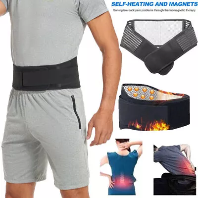 Magnetic Self Heating Back Support Brace Lumbar Orthotics Waist Belt Pain Relief • $8.99