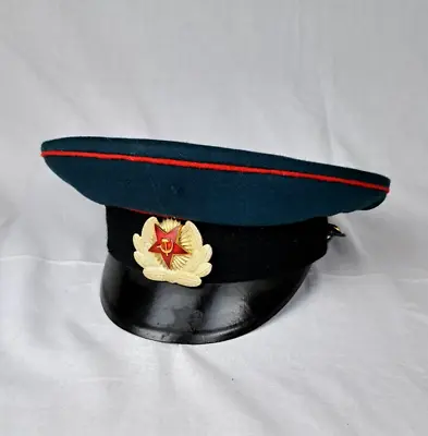 £18 • Buy Soviet USSR Peaked Military Army Parade Uniform Cap Size 55 Good Condition