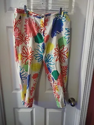 Erin London Capri Pants Size 14 Multicolor Floral • $9.69