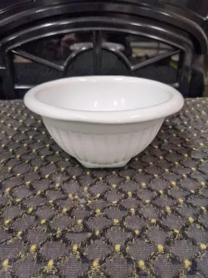 White Milk Glass Bowl Ribbed With Square Bottom Replacement Bowl • $10
