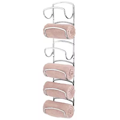 MDesign Steel Towel Holder For Bathroom Wall - Wall Mounted Organizer • $27.99