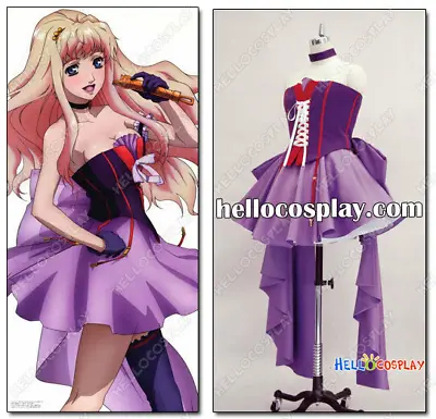 Macross Frontier Cosplay Sheryl Nome Purple Dress H008 • $97.96