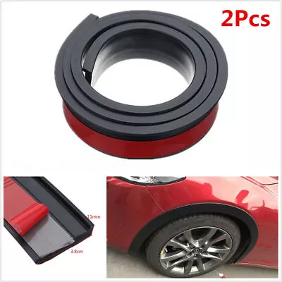 2Pcs 1.5M Car Fender Flares Extension Wheel Eyebrow Protector Lip Moulding Strip • $40.58