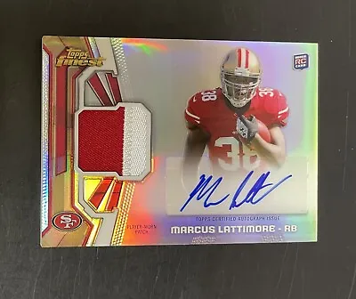 2013 Topps Finest MARCUS LATTIMORE Refractor Rookie Patch Auto #RAP-ML • $4.99