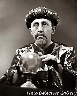 Fortune Teller In A Trance With Crystal Ball - Vintage Photo Print • $10