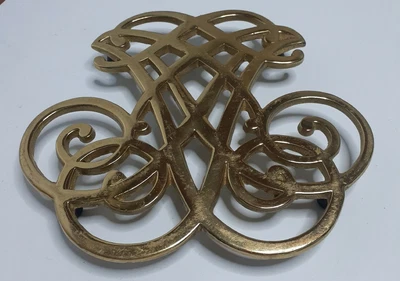$26.99 • Buy VINTAGE VIRGINIA METALCRAFTERS BRASS TRIVET President Thomas Jefferson Cipher VA