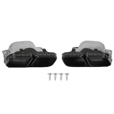 1 Pair 304 Stainless Steel Exhaust Tips Black For Mercedes‑AMG C63 W206 Sedan 20 • $283.35