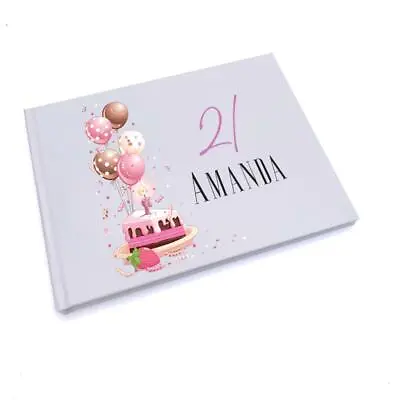 Personalised 21st Birthday Gifts For Her Guest Book GB-76 • £14.99