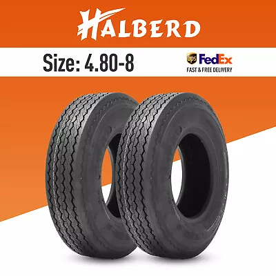 Set 2 4.80-8 Trailer Tires 6Ply 4.80x8 480-8 Boat Tire Load Range C Replacement  • $49.98