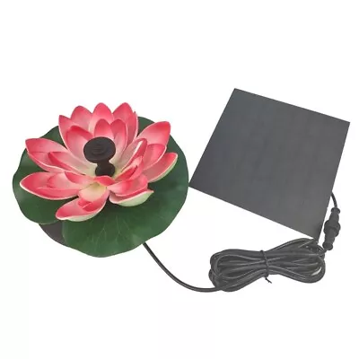 Natural And Serene Pond With Lotus Flower Solar Water Pump And Fountain • £29.32