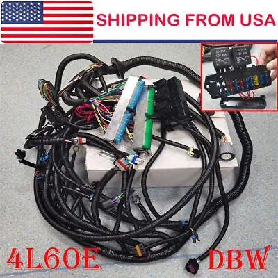 DBW 03-07 LS Vortec Stand Alone Wire Harness Drive By Wire 4L60E 4.8 5.3 6.0 USA • $106.54