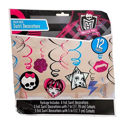 MONSTER HIGH Swirl Decorations Birthday Party Kids Supplies Amscan • $24.99