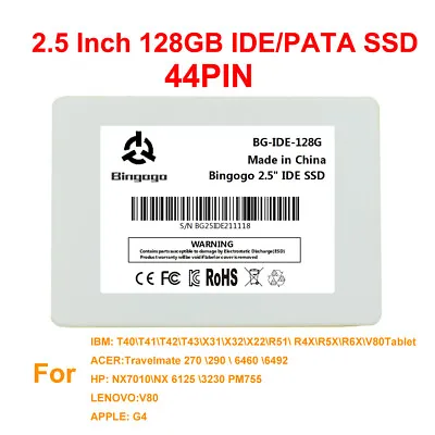 2.5 Inch 128GB 256GB 512GB PATA IDE 44 Pin SSD For Laptop IBM T40 T41 Hard Drive • $71.84