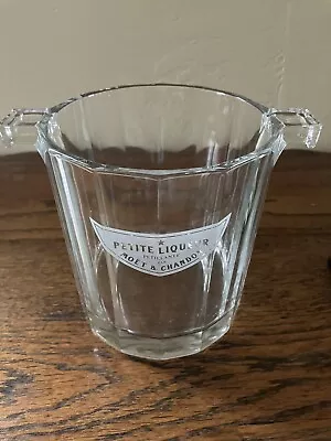 VTG Moet & Chandon Petite Liqueur Heavy Crystal Ice Bucket Champagne Chill MINT • $45