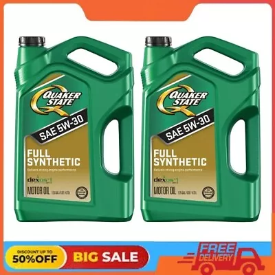 Quaker State Full Synthetic 5W-30 Motor Oil 5-Quart 2 Packs FREE SHIPPING • $37.54