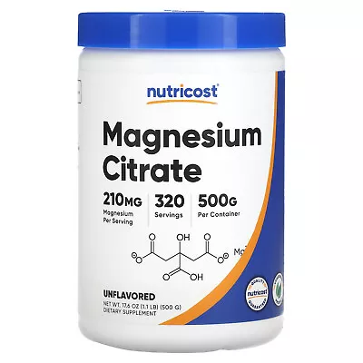 Magnesium Citrate Unflavored 17.6 Oz (500 G) • $18.72