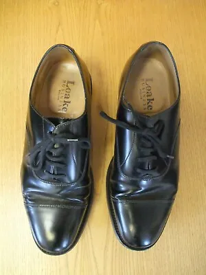 Mens Shoes Loake Handmade Black Leather Lace-ups UK 7 EU 40.5 Dainite Soles 3156 • £70