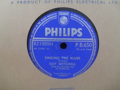 £0.99 • Buy Guy Mitchell: Singing The Blues Philips 78rpm 1956 Pb 650 Rock And Roll