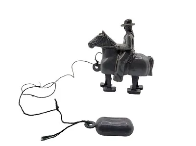 Vintage Nabsico Cereal Premium Gray Cowboy On Horse Ramp Walker Toy Prize   • $9.99