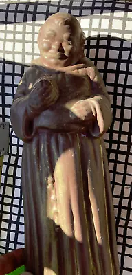 Monk Statue  Vintage Plaster 14 In • $20