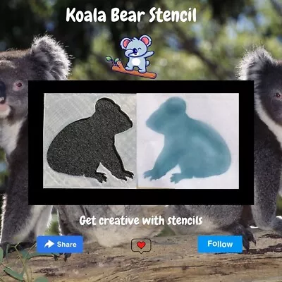 Koala Bear Stencils Masks For Scrapooking Cardmaking - 3d Printed Stencil • $4.50