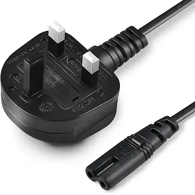 UK Laptop Power Cable 1.2M BS 1363 To C7 Figure 8 13A 250V 16AWG 1.0mm2 Cord • £3.99