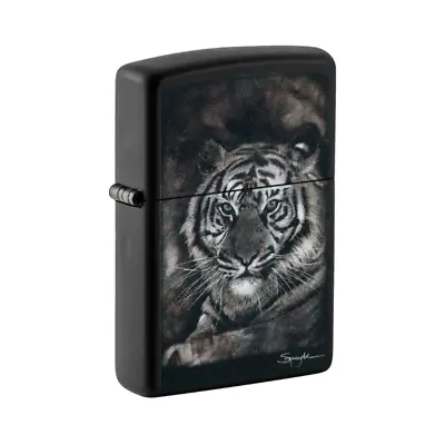 Zippo Spazuk Tiger Black Matte Lighter - Genuine Zippo • $66.95