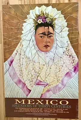 Frida Kahlo•Self-Portrait As A Tehuana•Diego On My Mind 1943 Museum Poster 26x39 • $75