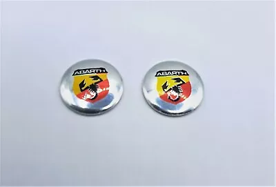 2 X 14mm Compatible Remote Key Fob Badge 3D Emblem Sticker Decal Abarth • £3.45