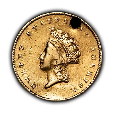 1855 $1 Indian Princess Head Gold Dollar - Type-2 -Authentic US Gold Coin- G3491 • $185