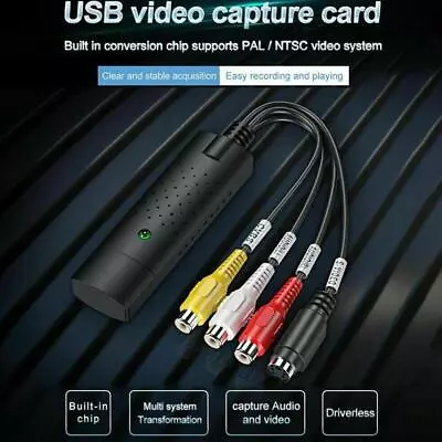 USB 2.0 Audio Video VHS To DVD VCR PC HDD Converter Digital Card Capture • $6.86