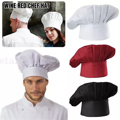 Chef Hat Baker Professional Restaurant Cafe Hotel Work Wear Kitchen Chef Cap • £3.90