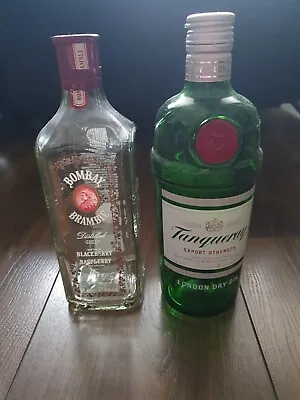 Bombay Sapphire And Tanqueray Gin Bottles • £1.99