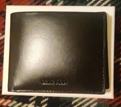 Calvin Klein Leather Median Bifold Wallet - Black - Collection 2024 - RRP£85 • £44.95