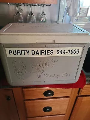 Vintage Coleman Dairy Box Home Delivery Milk Cooler Ice Chest PURITY • $19.99