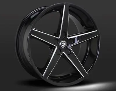 22  Inch Black Milled Lexani R-4 STAGGERED 22x9 22x10 Wheels Rims • $2240.80