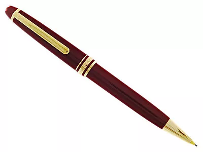 Montblanc Meisterstuck Pencil Bordeaux & Gold  0.7mm Pencil  In Box 165R Mint * • $475