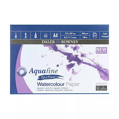 Daler-Rowney Aquafine Texture Watercolour Paper Cold Pressed 300 Gsm 140Lb  • £10.77